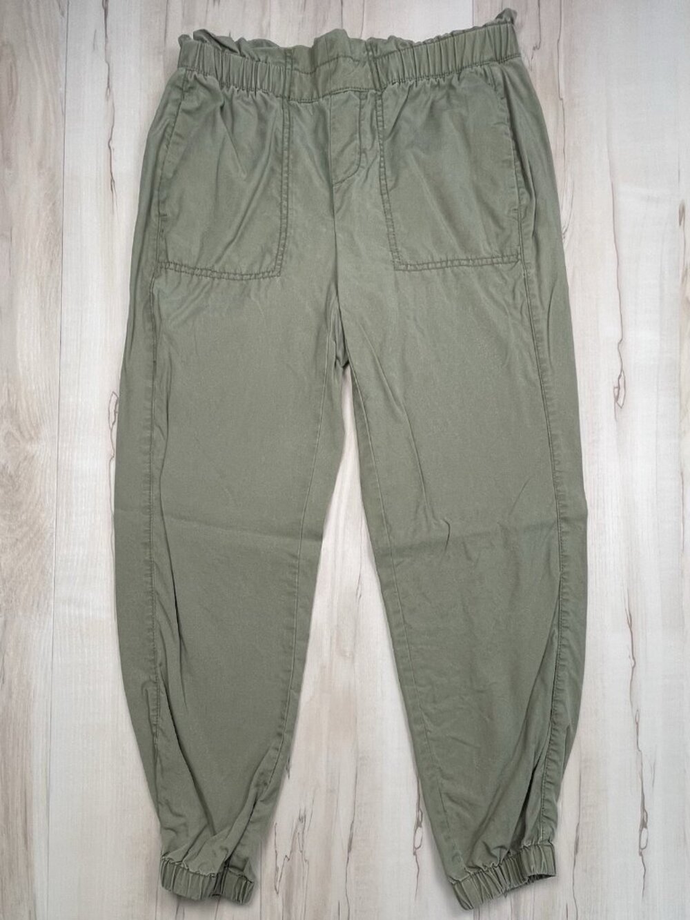 LOFT Outlet Womens XS Olive Green Lyocell Pull-On Paperbag Waist JOGGERS Pants